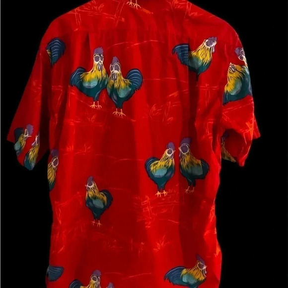 OSI Colorful Rooster Button Down Size Large - Picture 2 of 4